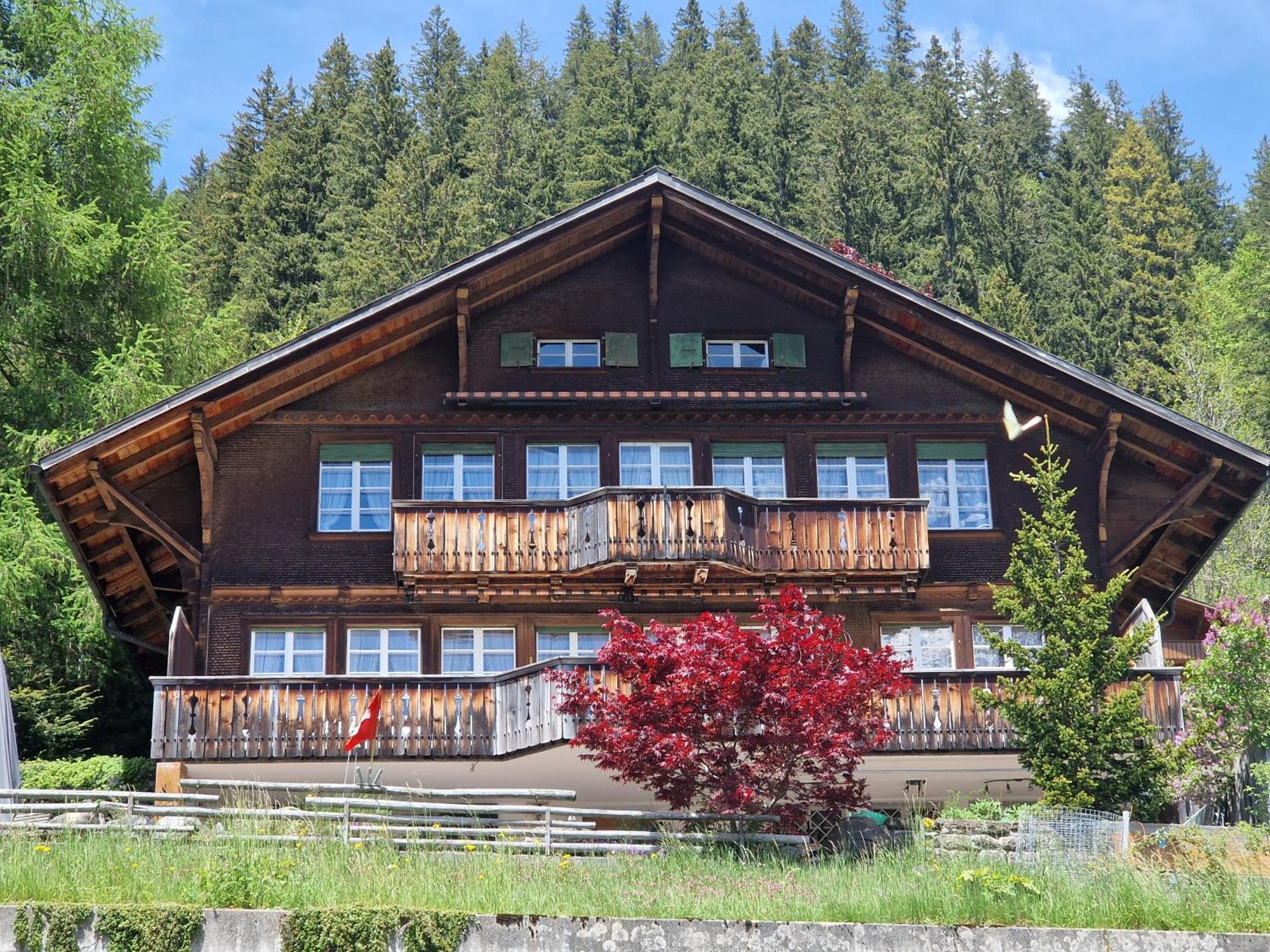 Chalet Gotthelf Gartenstudio, Ferien Mit Hund Adelboden Luaran gambar